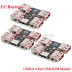 1-10Pc USBHUB USB2.0 7 4-port Controller Expansion Module USB 2.0 to 4 Channel Way Splitter USB-HUB Type-C Extender Board 40MB/S
