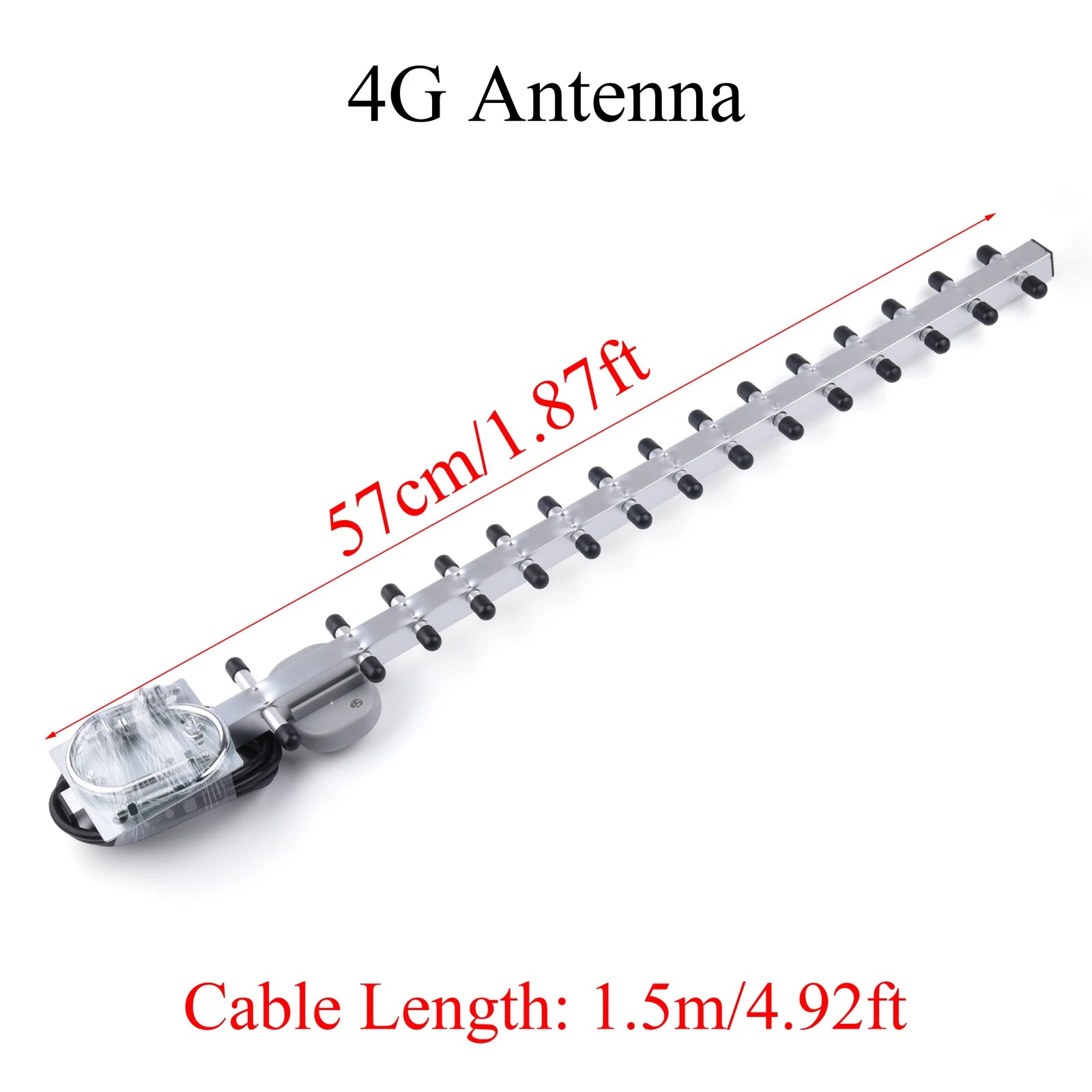 US 25dBi High Gain Dual-Band 4G/2.4G WiFi Yagi Antenna Compatible with RP-SMA/SMA Male Connectors Weatherproof with Cable