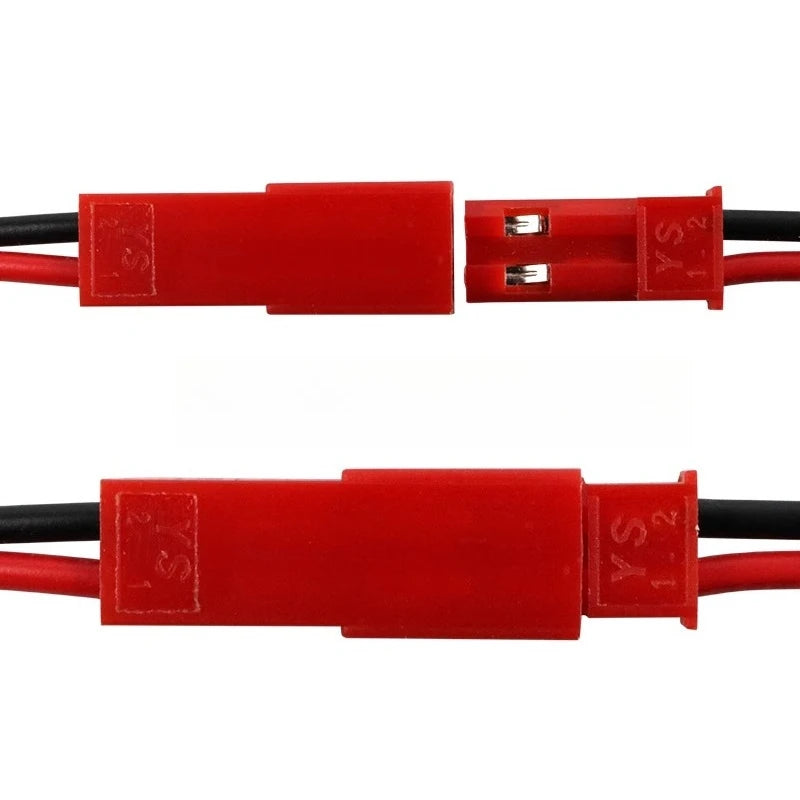 10Pcs/lot 10/15/20/30cm 2Pin JST Plug Connector Male+Female Plug Connector Cable Wire for RC Toys Battery LED Lamp JST Connector