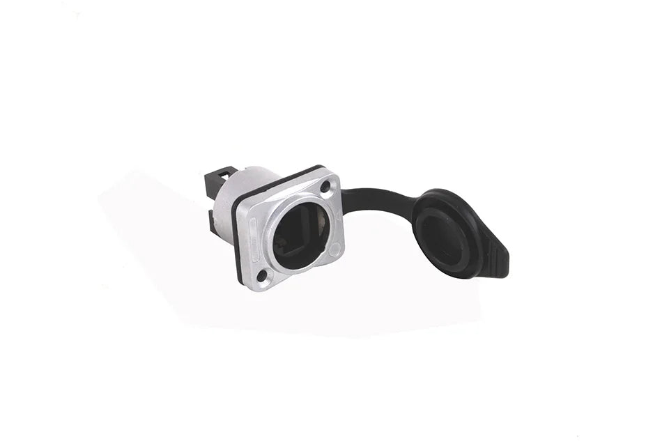 10pcs Waterproof D type RJ45 Connector Female to Female Socket Metal Shell Chassis Panel Mount Network Ethernet RJ45 Adapter