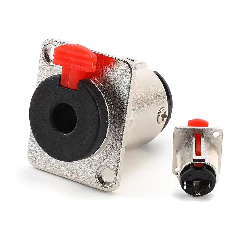 5/20PCS Professional Speaker Plug Audio Jack 6.35mm Female Socket Panel Mount Xlr Connector Black&silvercolors Banana Plugs Rca