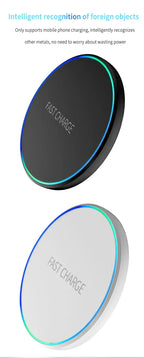 Mini Fast Wireless Charger Station For iPhone 17 16 15 14 13 11 Pro Max Induction LED Light Charging Station For Samsung Xiaomi