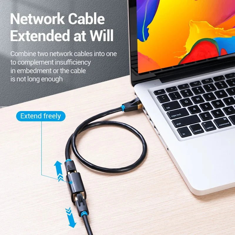 20/10/5Pcs RJ45 Coupler RJ45 Ethernet Connector Cat6 6A Cat5 5e Adapter Gigabit Network Extender Female to Female Adapter For PC
