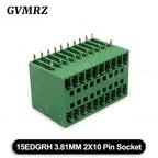 5PCS 15EDG KF15EDGRH 2x2 ~ 12PIN 3.81mm Double Layer Double row pluggable terminal block PCB welding plate Plug Pin Socket