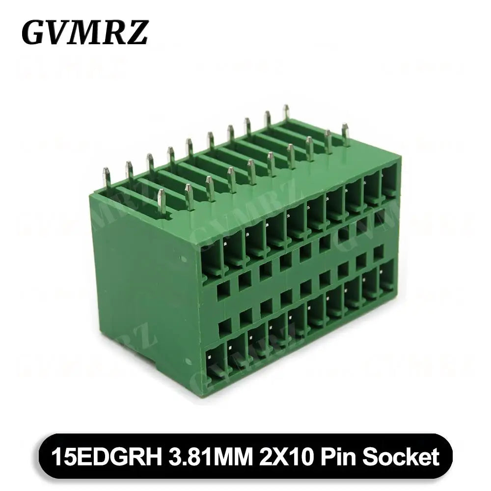5PCS 15EDG KF15EDGRH 2x2 ~ 12PIN 3.81mm Double Layer Double row pluggable terminal block PCB welding plate Plug Pin Socket
