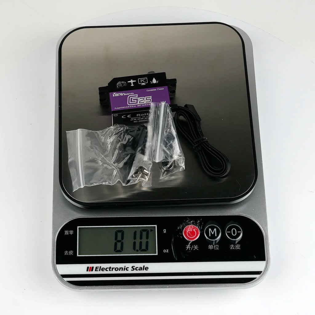 25KG Digital Servo 7.4V 180/270 Degree High Torque Coreless Motor RC Servos Rock Climbing Car Model Robot DIY Industrial Servo
