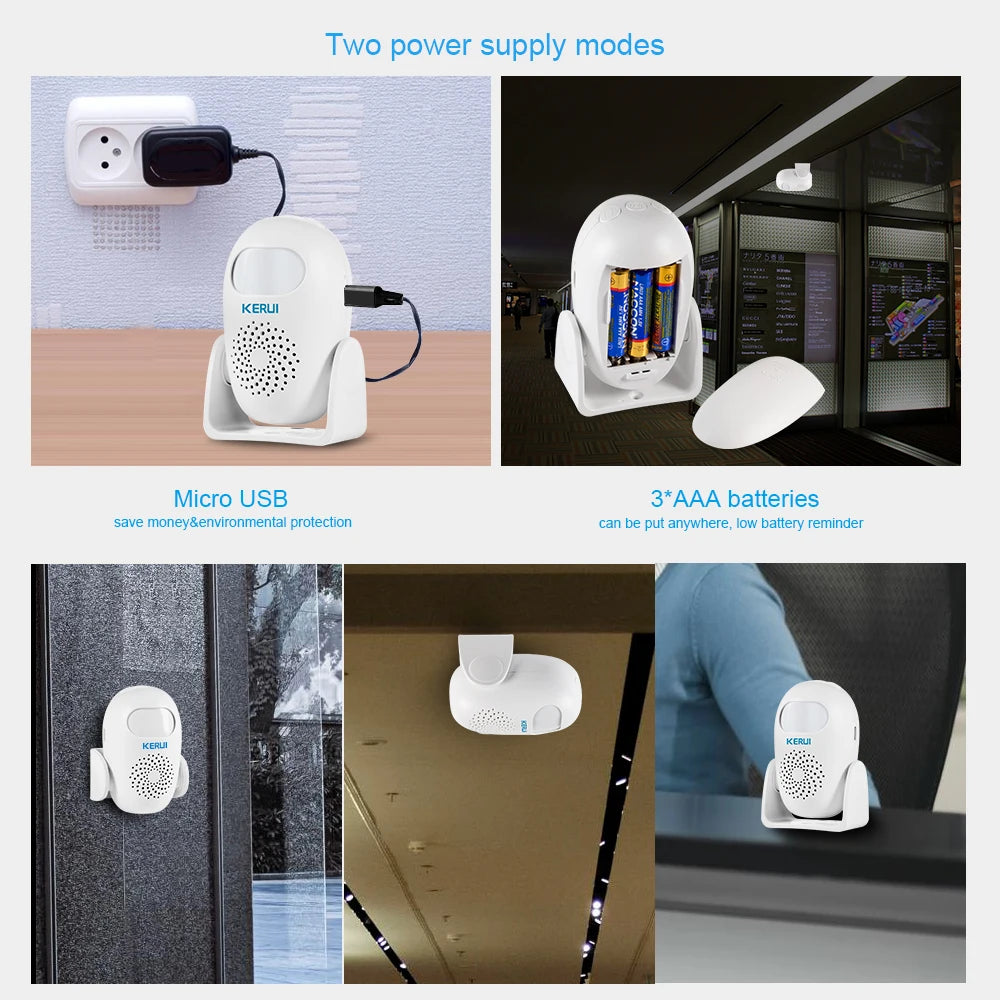 KERUI Motion Detector Alarm PIR Infrared Anti-Theft Burglar Welcome Chime Doorbell For Garage Shop Home Security Smart M120