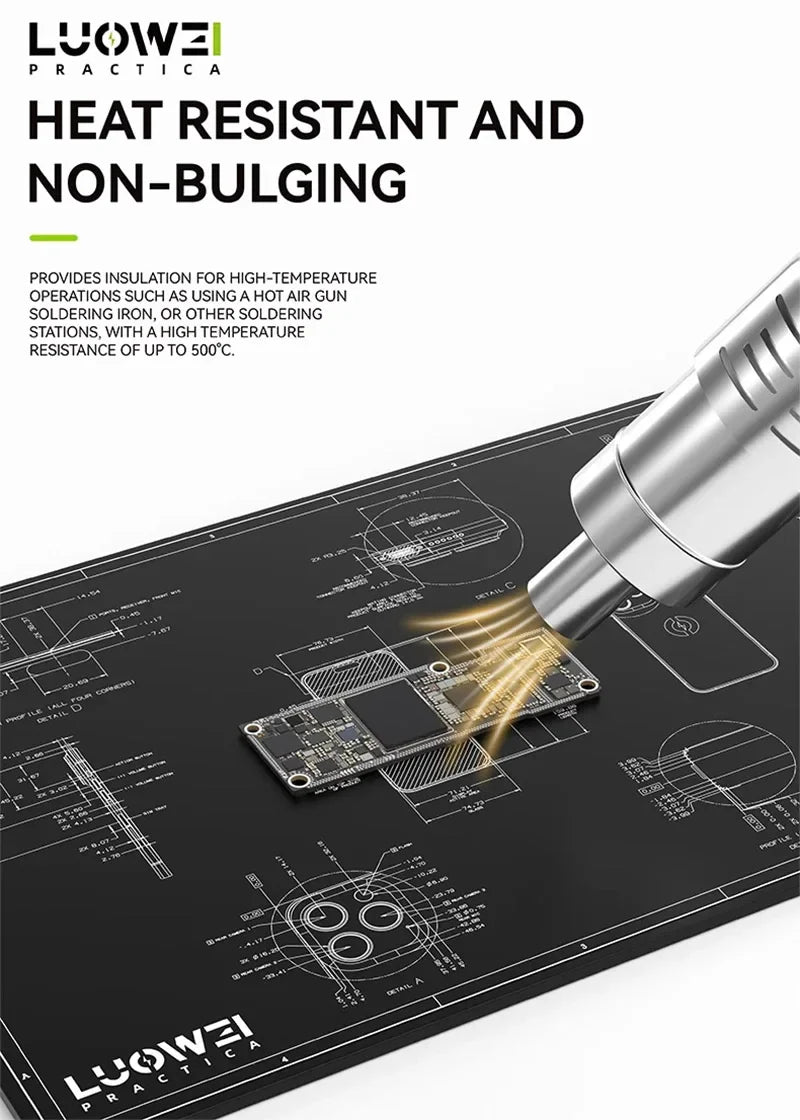 Silicone Soldering Mat ESD Thermal Heat Insulation Working Pad S-160 TE-509/502/508/610 LW-M3/M4 PC Phone Maintenance Cushion