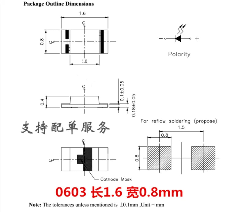 3000pcs SMD 0402 0603 0805 1206 Red Blue White Green Orange Pink High Quality Clear Light Emitting LED Chip Surface Mount Diode