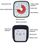 VT01 60 Minute Visual Timer Silent Countdown Time Manager with Protective Case Drop-proof Alarm Clock DIY Timer for Kids Kitchen