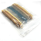 300/600pcs 1/4w Metal Film Resistor 30 Values Resistance Kit 10R-1M 0.25W 1% Resistors Set