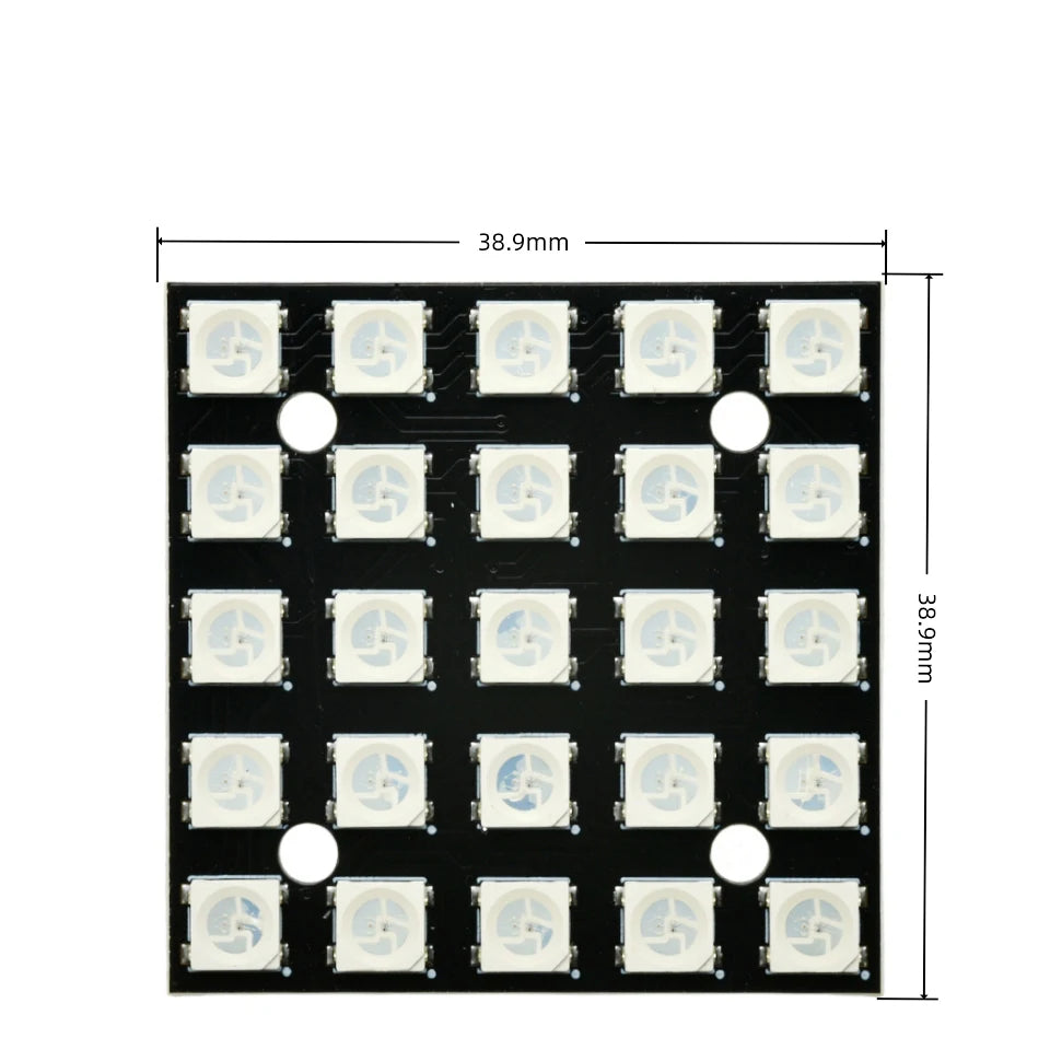 25x WS2812B 5050 RGB LED Matrix Module 5x5 Full-Color Addressable Smart Light Panel for Arduino DIY Lighting