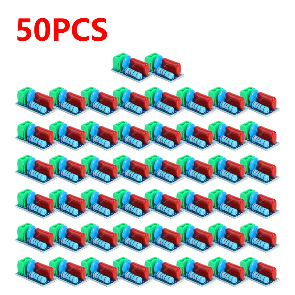 50/20/1PCS RC Absorption Circuit Module Anti-Interference Snubber Circuit Board With varistor For AC/DC 5V-400V Inductive Load