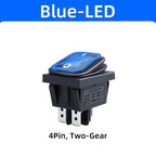 SAJOO Waterproof Rocker Switch KCD4 4Pin/6Pin DPDT With LED Lights Vehicle Boat Power Switch ON OFF 12V 24V 220V Size 22*30mm