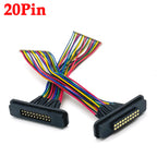 1set 2A 12Pin 20Pin DC Magnetic Pogo Pin Connector Pogopin Male Female With Ribbon Cable Spring Loaded DC Power Socket