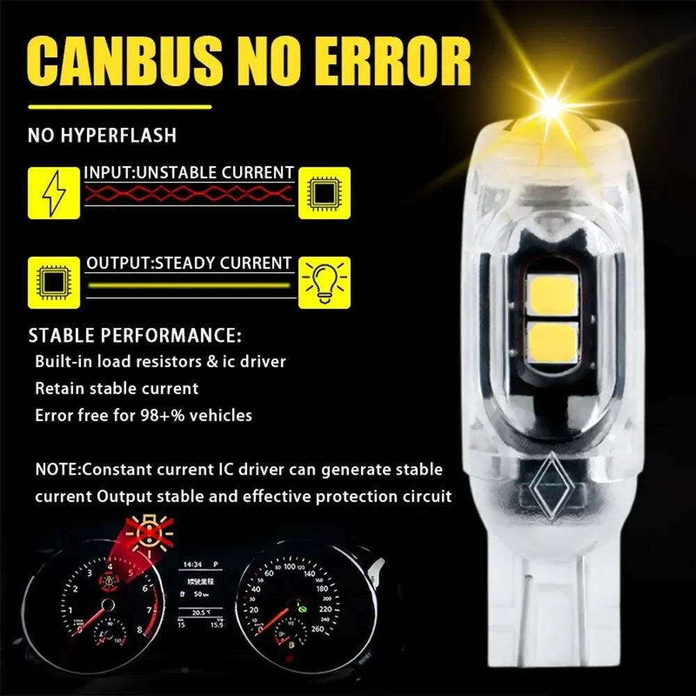 T10 Car Strobe Light 3030 5SMD High Brightness Motorcycle LED Flashing License Plate Light 5W5 Infinite Decoding Clearance Lamp