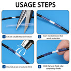 1/5m 1.7:1 Transparent Heat Shrinkable Sheath PTFE 0.5mm ~ 12mm 260℃ 600V High Temperature Pipe Shrink Tubing For Wires
