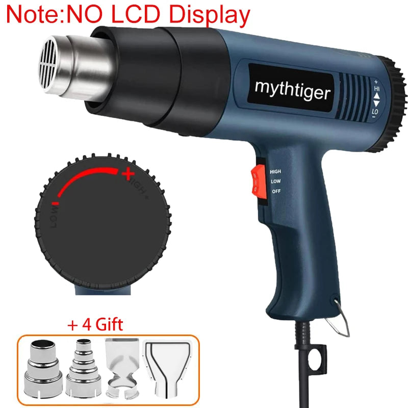 2000W Hot Air Gun Professional Electric Adjustable Temperature-controlled Building Hair Dryer Soldering Tools Heat Gun for Car