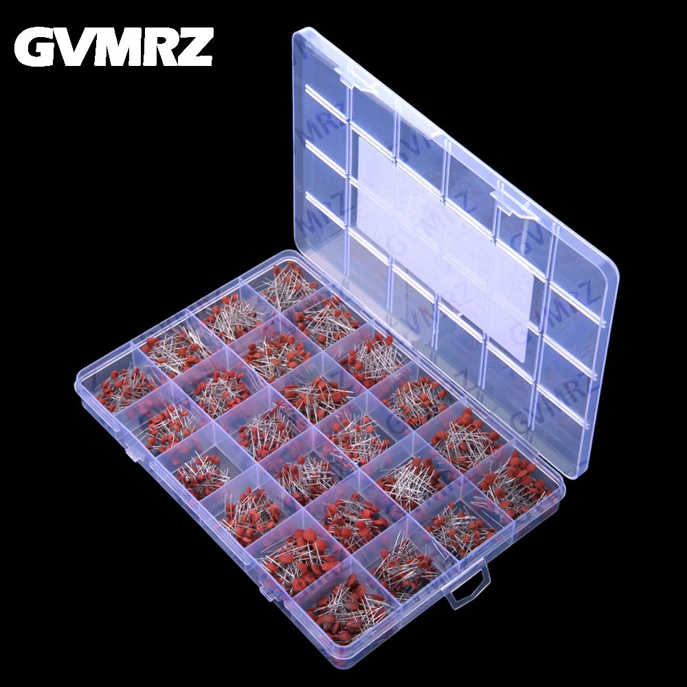 1200PCS 24Values 2pF-100nF 50V Ceramic Capacitors Through-hole Ceramic Capacitors