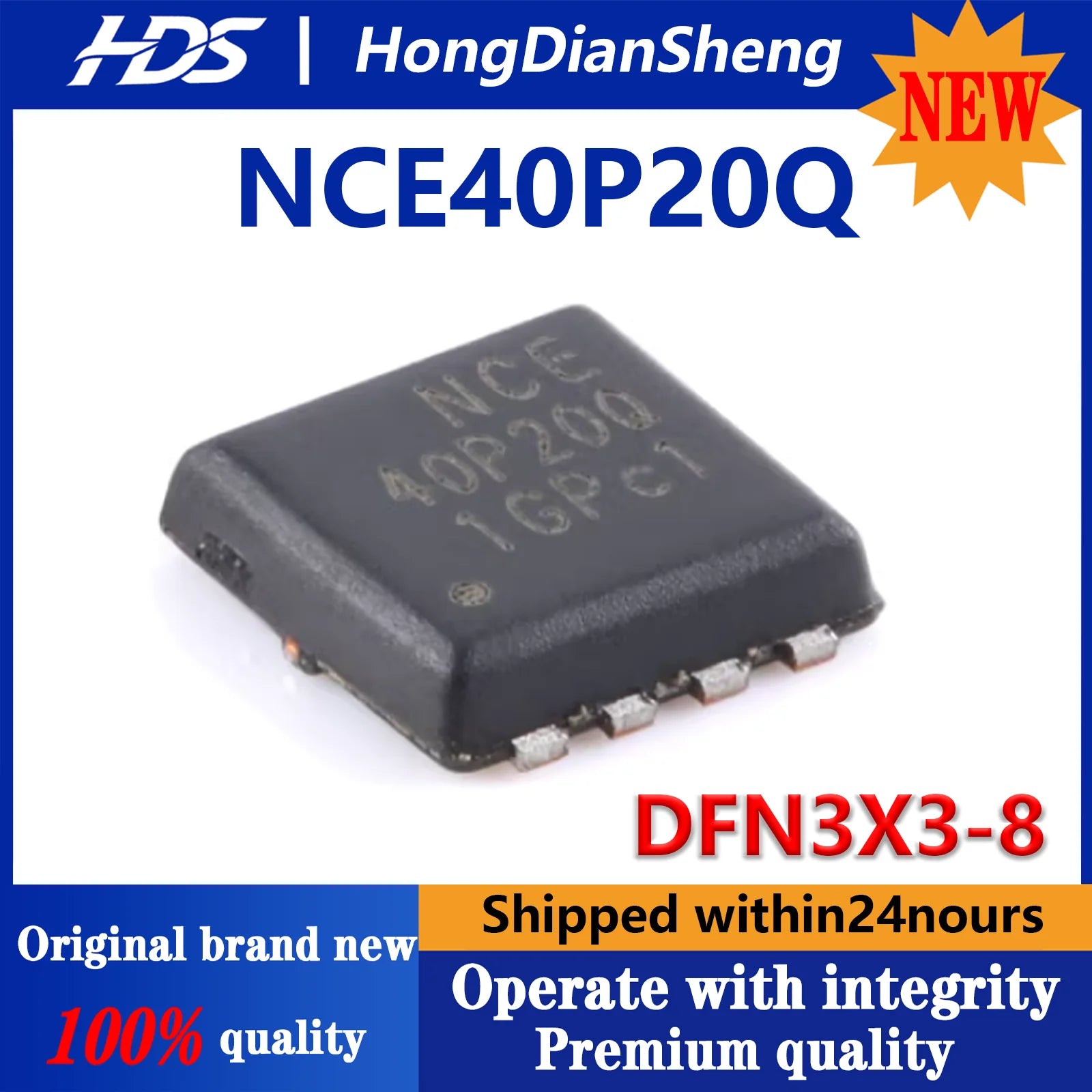 (1-10piece)100% Brand New Original NCE40P20Q SMD DFN3X3-8 Single P-channel 40V 20A MOSFET Field-effect Transistor