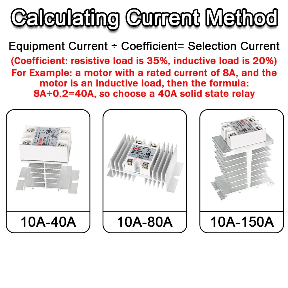 EARU Solid State Relay Single Phase SSR-25DA SSR-40DA SSR-40AA SSR-40DD SSR 10/25/40/60/80/100A DD DA AA PID Temperature Control