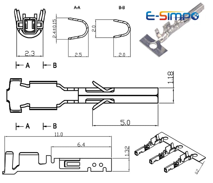10/50PCS Micro-fit 3.0mm Wire Connector Mini 5557/5559 1007-20AWG Terminal Crimp One End Male Female Electronic Connector Cable