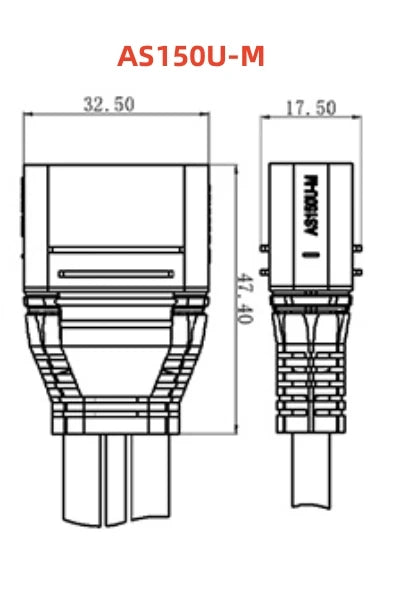 1PCS AS150U、AS150UPW(2+4)、AS150UPB Connector Amass Male Female Male High Current Model Airplane Plug