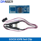CH341A CH341B  24 25 Series EEPROM Flash BIOS USB CH341B Programmer Module  SOP8 Test Clip For EEPROM 93CXX / 25CXX / 24CXX