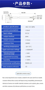 XKC-Y21 Non-Contact Capacitive Liquid Level Sensor Module Small Sized Cheap Water Level Detection Sensors