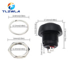 1PCS DIY Mini 12mm Momentary Waterproof Push Button Switch Horn Blue White Green Red Yellow Black 1A 250V Self-reset