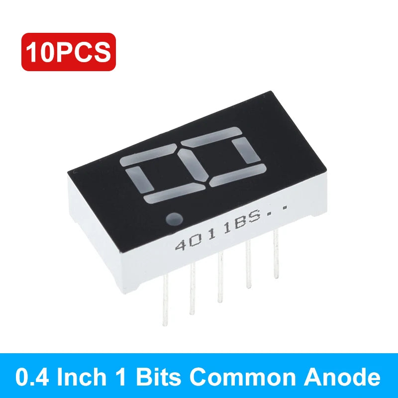 0.4 Inch Digital Tube LED Display 1Bit 2 Bit 3 Bit 4 Bit Clock Common Anode Cathode 0.4" 7 Segment Led DIY Red Board for arduino