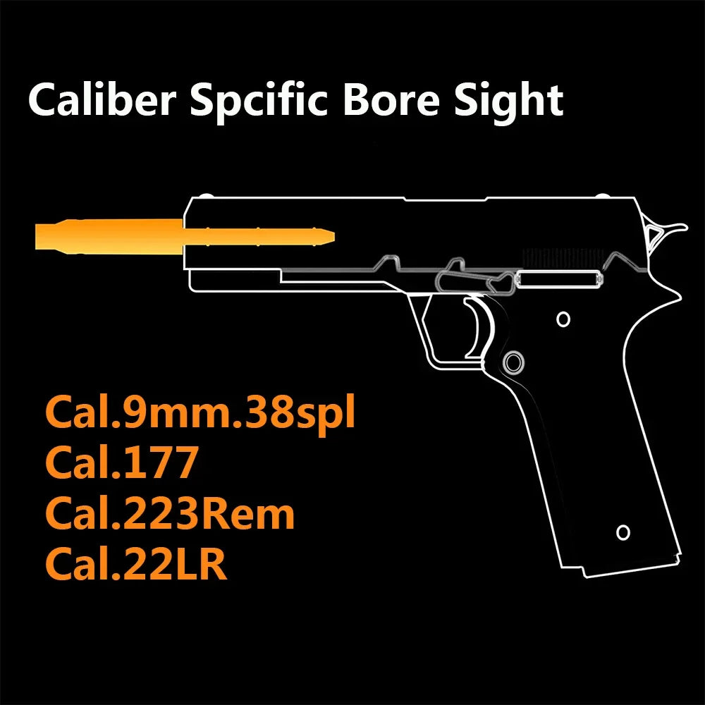 Laser Bore Sighter .22LR .177 .223Rem 9mm/.38spl 300WIN .30-06 8X57JS Barrel for Pistol Rifle Airsoft Cartridge Collimator