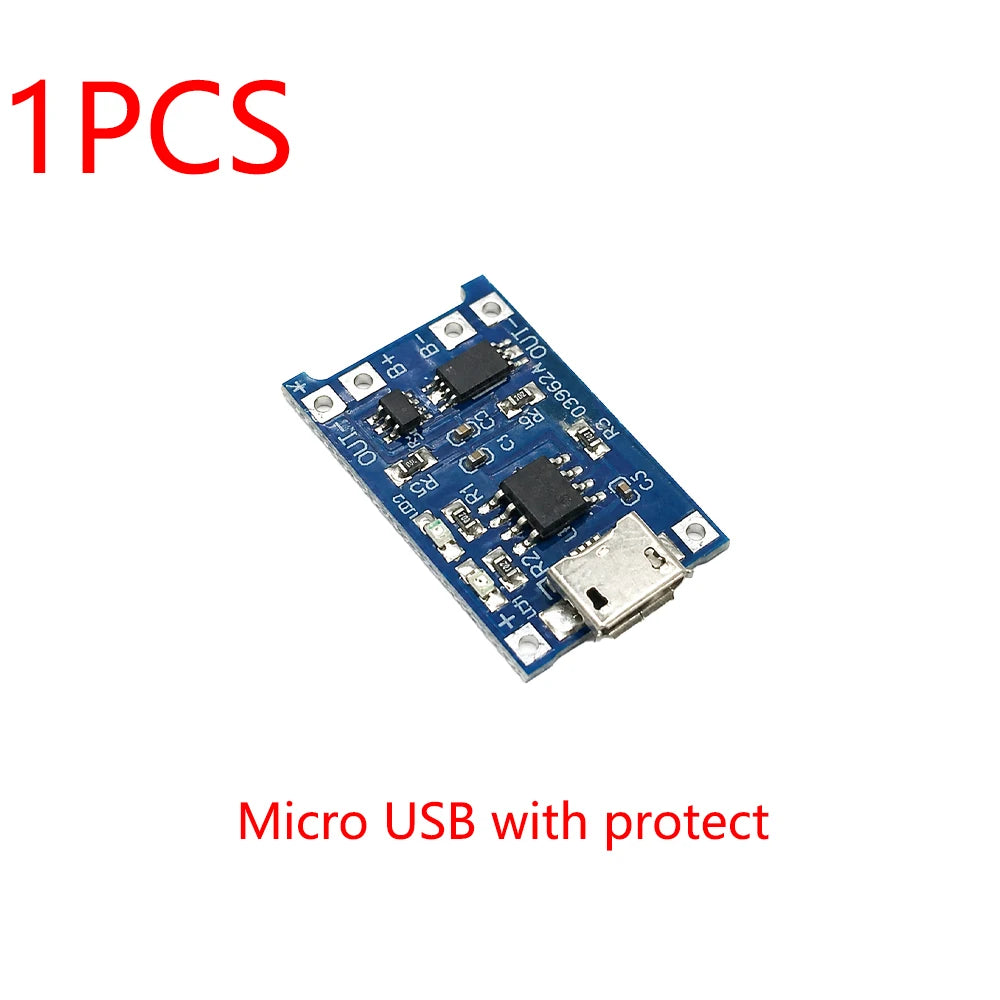 1/3/5pcs Type-C Micro Mini USB 5V 1A 18650 TP4056 Lithium Battery Charger Module Charging Board With Protection Dual Functions