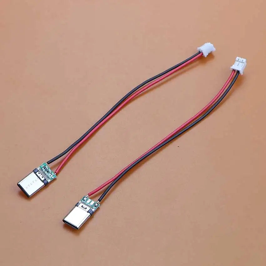 5pcs USB Adapter Cable PH2.0mm Terminal Micro USB Jack Type-C Charging Port 2P Strip Line Of Solder Joint Male Female Connector