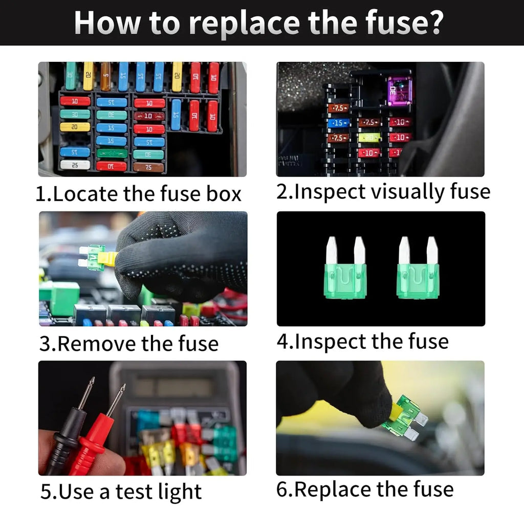 120PCS Mini Blade Fuse Assortment Kit, Automotive Replacement Mini Car Fuses Auto Accessories for Car, RV, Truck, Motorcycle
