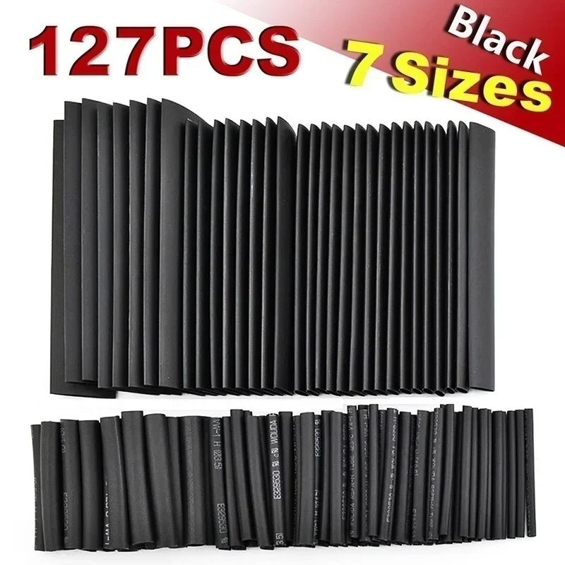 Electrical Mini Heat Gun Handheld Hot Air Gun with 80/530/127PCS Heat Shrink Butt for DIY Craft Embossing Shrink Wrapping PVC