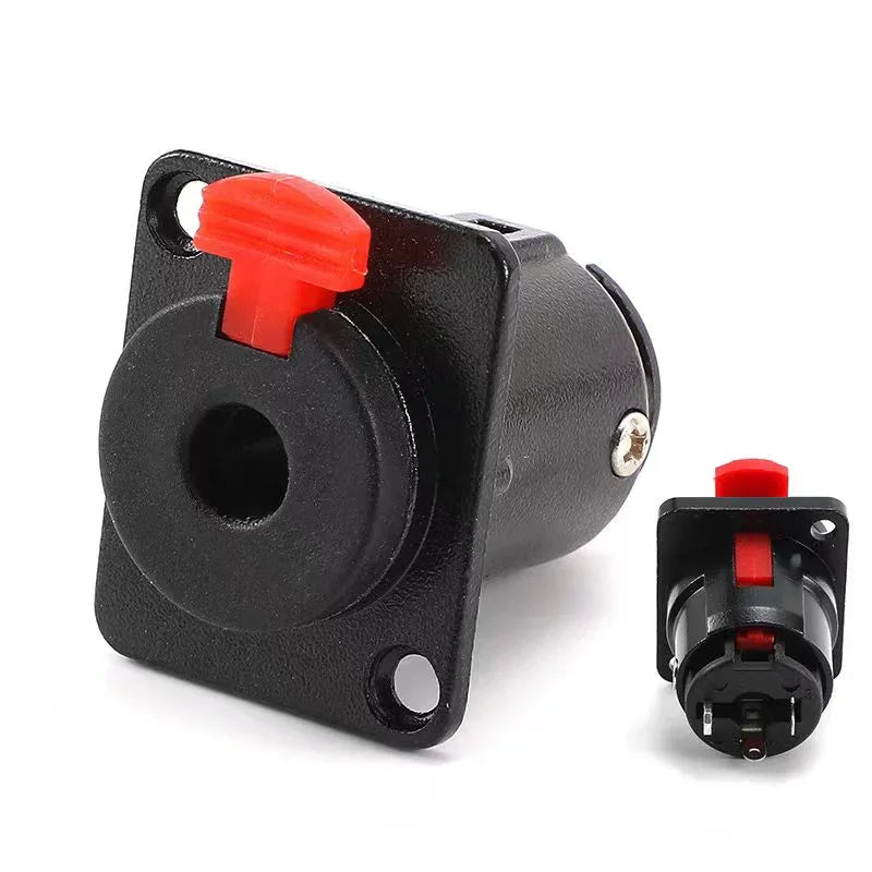5/20PCS Professional Speaker Plug Audio Jack 6.35mm Female Socket Panel Mount Xlr Connector Black&silvercolors Banana Plugs Rca