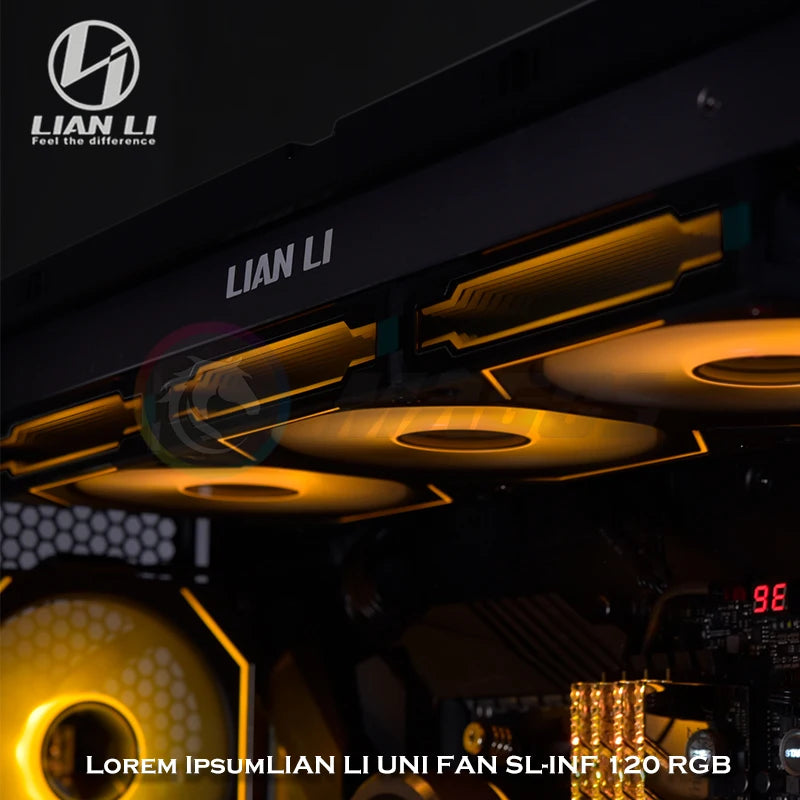LIAN LI UNI FAN SL-INF 120 Infinity Mirror Fan RGB Case Radiator Cooler Gen.3 40 Leds L-Connect 3 120MM 140MM ARGB 5V 1/3Pcs