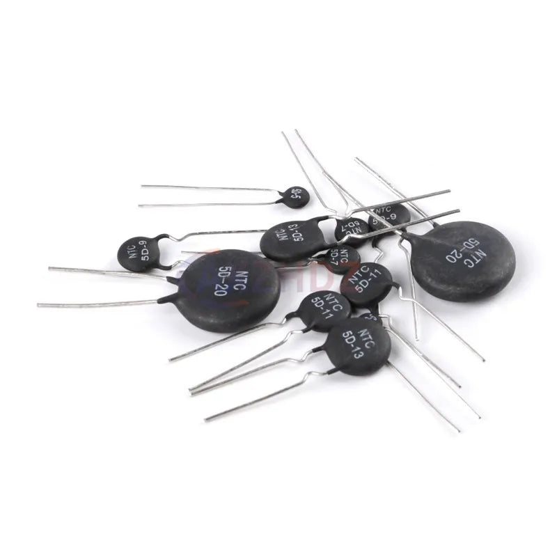 10PCS NTC Thermistor Resistor Negative Temperature Coefficient 3D 5D 8D 10D 16D 20D 22D 33D 47D 10 16 20 22 Ohm 5 7 9 11 13 15