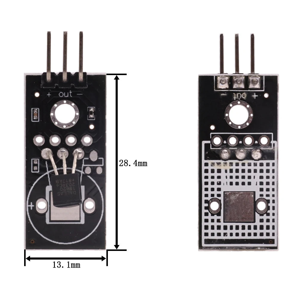 1/5/10PCS 18B20 DS18B20 Digital Signal Output Temperature Measurement Module Board Detection Sensor for Arduino DC5V Dupont Wire