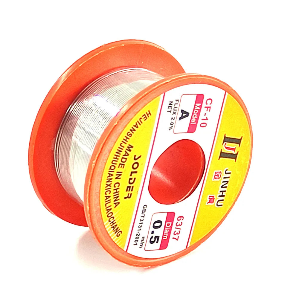 500G/100G/50G CF-10 Solder Wire Tin 0.5/0.6/0.8/1.0/1.2/1.5/2.0mm Roll Clean Rosin Welding Core Soldering Wire Flux Reel Tube