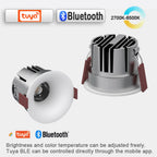 Recessed Curved Seamless LED Ceiling Light 3CCT/ Tuya BLE/ Zigbee/ Matter/ All Aluminum LED Spot Downlight