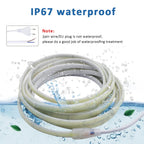 AC220V COB LED Strip Light IP67 Waterproof Flexible Ribbon 2Pin Wire/EU Plug Tape Lamp 3000K/4000K/6000K Outdoor Linear Lighting