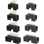 10PCS IDC/JTAG 2.54 DC3 Male Pin PCB Header Connector 2*3/4/5/6/7/8/26/40P Straight Shrouded Socket Box header pitch 2.54mm