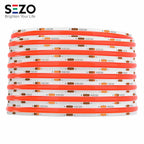 FCOB LED Strip 12V Flexible 5mm 8mm Width High Density Blue White Red Green Pink Yellow Flexible Dimmable RA90 Cob LED Strip