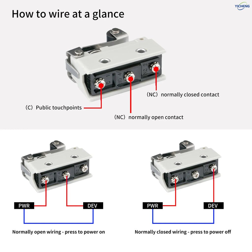 10Pcs Horizontal Limit Switch Long Hinge Roller Lever Momentary SPDT 1NO 1NC 380V 10A Industrial Travel Position Switch IP54