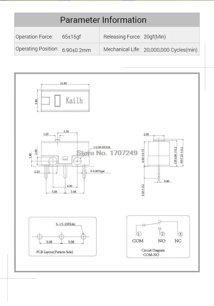 1Pcs-10Pcs Kailh GM2.0 Blue Micro Switch 20 million life Gaming Mouse Micro Switch Computer mouse left right Micro Swicth button