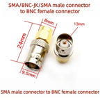 SMA Male Plug to BNC Female M/F Radio Antenna Connector RF Converter M/F Radio Antenna Adapters Kit Coaxial SMA to BNC Adapter