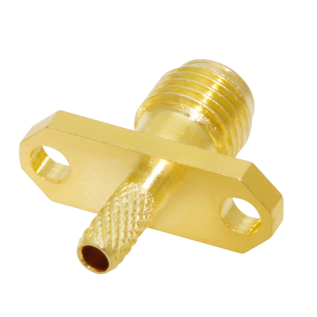 1pc SMA 2 Hole Panel Mount Connector Female /RP Jack  Crimp for RG316 RG174 Cable NEW