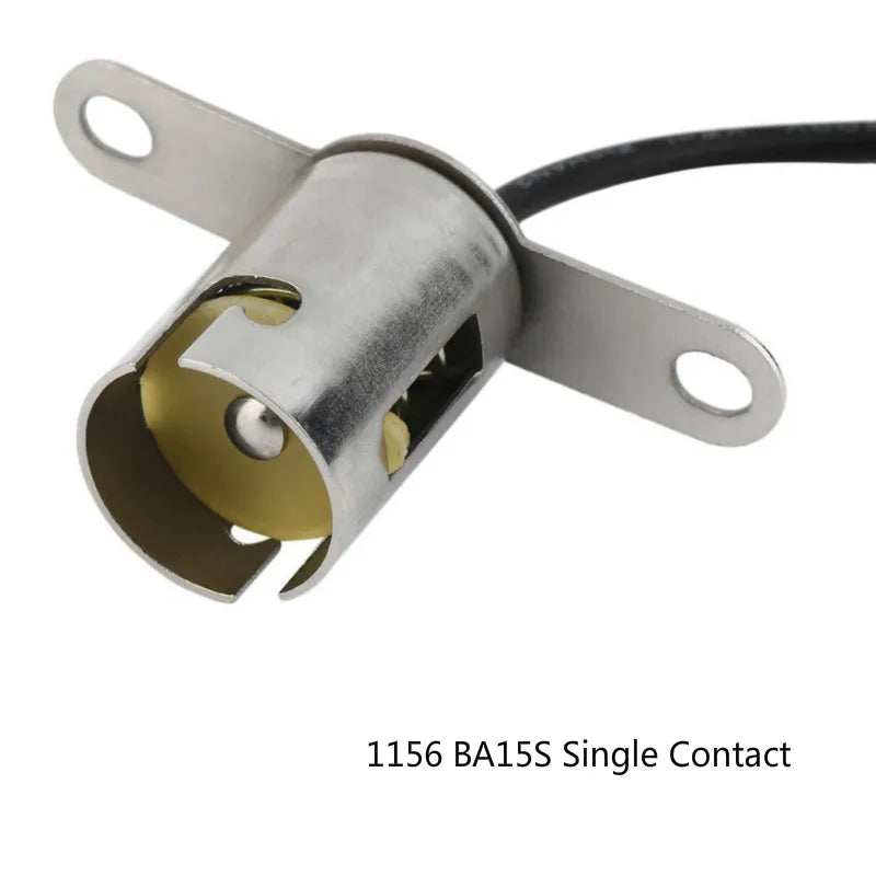 2pcs 1157 BA15D BAY15D 1156 BA15S 4pcs BA9S Auto Car Turn Signal LED Light Bulb Wire Adapter Lamp Socket Holder